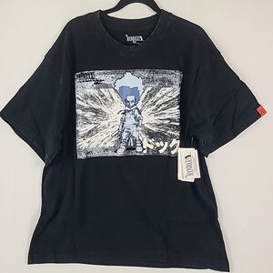 NWT The Boondocks Anime T-Shirt Men's Hip Hop Rap Double Sided Black Sz L